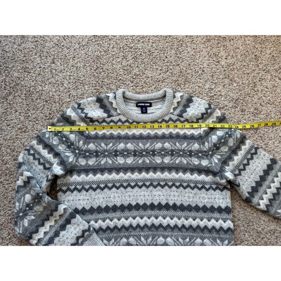 LANDS END Wool Blend knitted sweater, Mens Medium, Heavy & thick - Picture 5 of 9